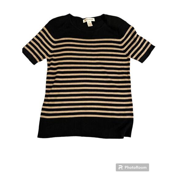 Vintage Women's Jones New York Striped Two Piece Oversized 100% Silk Sweater Set - Picture 4 of 7